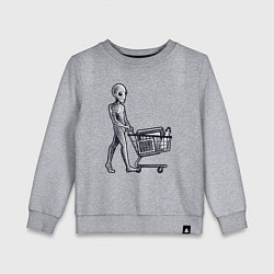 Детский свитшот Пришелец с покупками