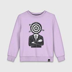 Свитшот хлопковый детский Человек дартс, цвет: лаванда