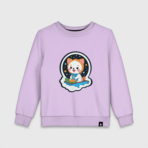 Детский свитшот Собачка в звездном небе / Лаванда – фото 1