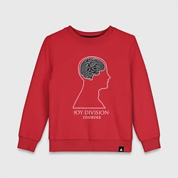 Свитшот хлопковый детский Joy Division - Disorder, цвет: красный