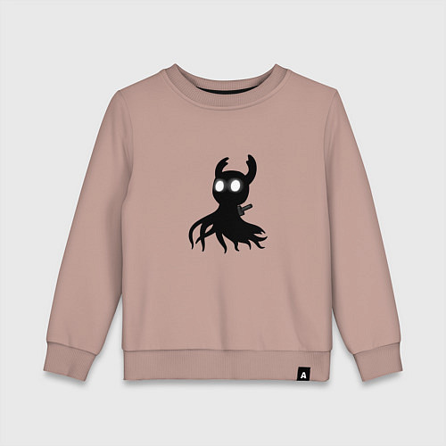 Детский свитшот Hollow Knight - маленький призрак / Пыльно-розовый – фото 1
