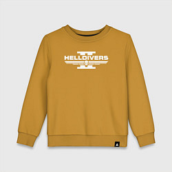 Свитшот хлопковый детский Helldivers 2: Logo, цвет: горчичный