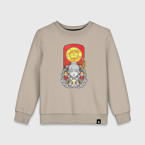 Детский свитшот Девушка ниндзя / Миндальный – фото 1