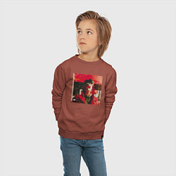 Свитшот хлопковый детский Ghetto garden, цвет: кирпичный — фото 2