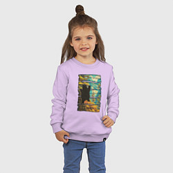 Свитшот хлопковый детский Странники дикой природы, цвет: лаванда — фото 2