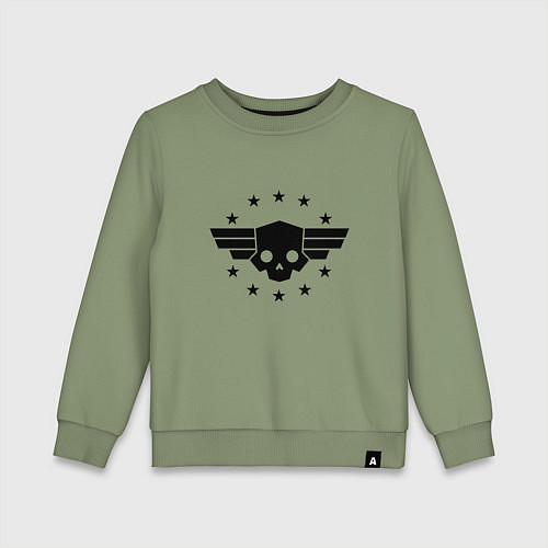 Детский свитшот Helldivers 2: Stars Logo / Авокадо – фото 1