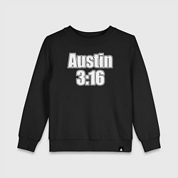 Свитшот хлопковый детский Стив Остин Austin 3:16, цвет: черный