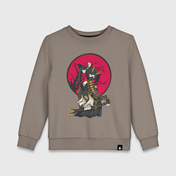 Детский свитшот Девушка самурай с мечами
