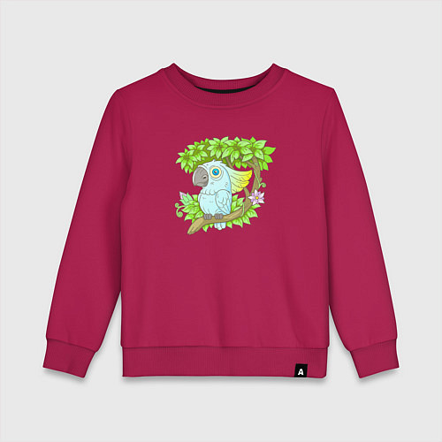 Детский свитшот Забавный какаду / Маджента – фото 1
