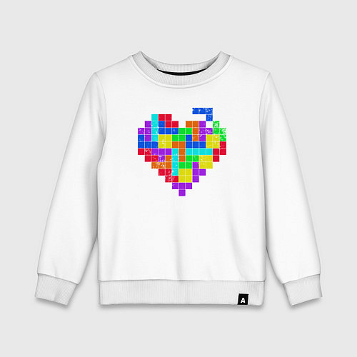 Детский свитшот Color tetris / Белый – фото 1