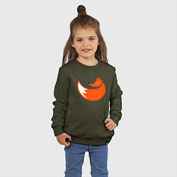 Свитшот хлопковый детский Foxy fox, цвет: хаки — фото 2