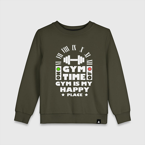 Детский свитшот Время спортзала / Хаки – фото 1