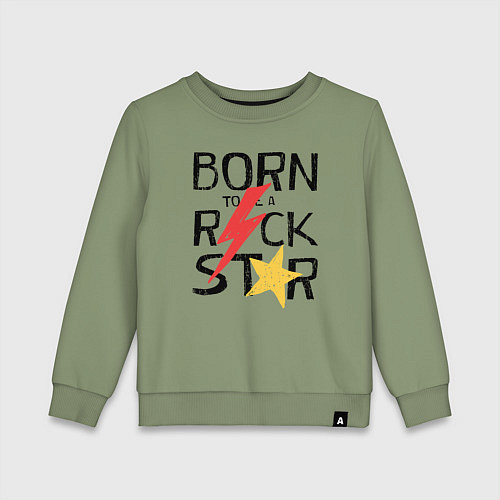 Детский свитшот Рождён быть рок звездой / Авокадо – фото 1