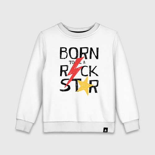 Детский свитшот Рождён быть рок звездой / Белый – фото 1
