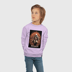 Свитшот хлопковый детский Assassins creed древний Рим, цвет: лаванда — фото 2