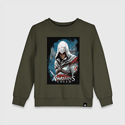 Детский свитшот Assassins creed белый кинжал