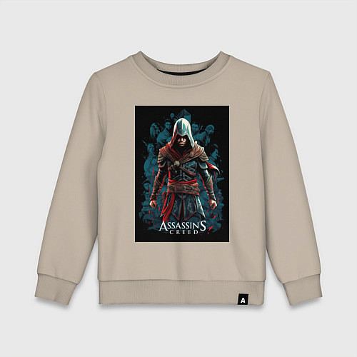 Детский свитшот Assassins creed старый стиль / Миндальный – фото 1