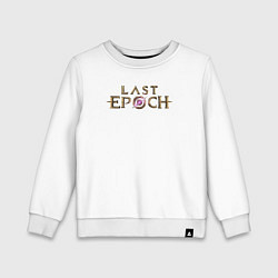 Свитшот хлопковый детский Logo Last Epoch, цвет: белый