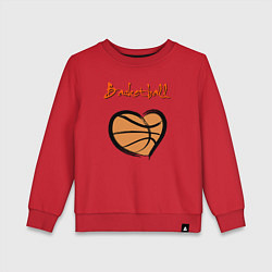 Свитшот хлопковый детский Basket lover, цвет: красный