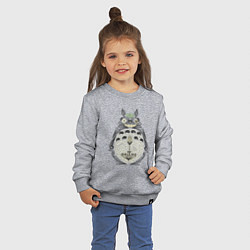 Свитшот хлопковый детский Forest Totoro, цвет: меланж — фото 2