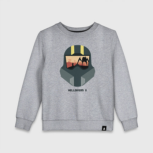 Детский свитшот Helldivers: Paratrooper Helmet / Меланж – фото 1