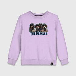 Свитшот хлопковый детский Beatles beagles, цвет: лаванда