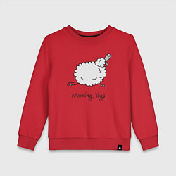 Свитшот хлопковый детский Йога утром, цвет: красный