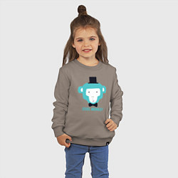 Свитшот хлопковый детский Cool monkey, цвет: утренний латте — фото 2