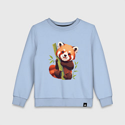 Свитшот хлопковый детский The Red Panda, цвет: мягкое небо