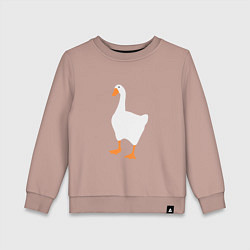 Свитшот хлопковый детский Untitled goose game honk, цвет: пыльно-розовый