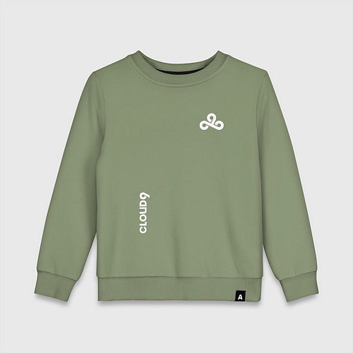 Детский свитшот Cloud9 - white logo / Авокадо – фото 1