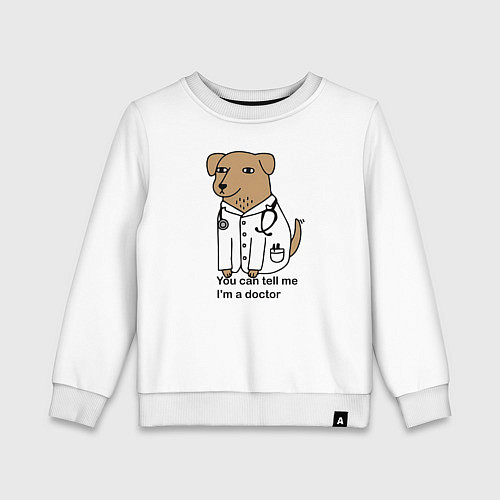 Детский свитшот Собака доктор / Белый – фото 1