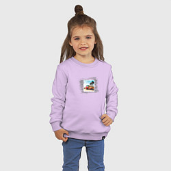 Свитшот хлопковый детский Cruising style, цвет: лаванда — фото 2