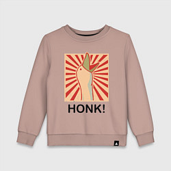 Свитшот хлопковый детский Гусь honk, цвет: пыльно-розовый