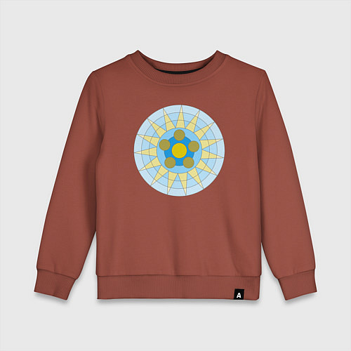 Детский свитшот Окружности со звездой / Кирпичный – фото 1