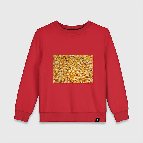 Детский свитшот Трансформация зерен в объемные столбы / Красный – фото 1