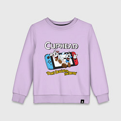 Свитшот хлопковый детский Switch cuphead, цвет: лаванда