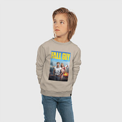 Свитшот хлопковый детский Ryan Gosling and Emily Blunt the fall guy, цвет: миндальный — фото 2