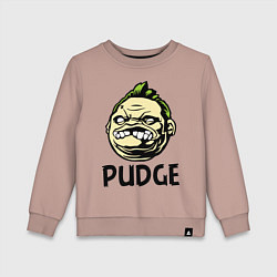 Свитшот хлопковый детский Pudge Face, цвет: пыльно-розовый