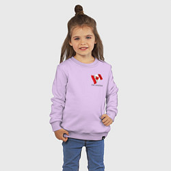 Свитшот хлопковый детский Im Canadian - motto, цвет: лаванда — фото 2
