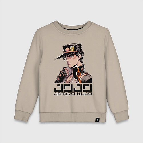 Детский свитшот Jotaro Kujo - Jojo ai art / Миндальный – фото 1