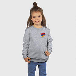Свитшот хлопковый детский Im Armenian - motto, цвет: меланж — фото 2