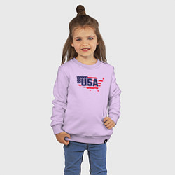 Свитшот хлопковый детский Map USA, цвет: лаванда — фото 2