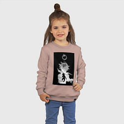 Свитшот хлопковый детский Семь смертных грехов Мелиодас, цвет: пыльно-розовый — фото 2