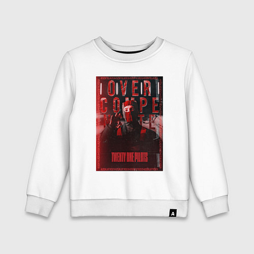 Детский свитшот В маске - Twenty one pilots / Белый – фото 1