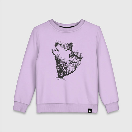 Детский свитшот Свободный волк / Лаванда – фото 1