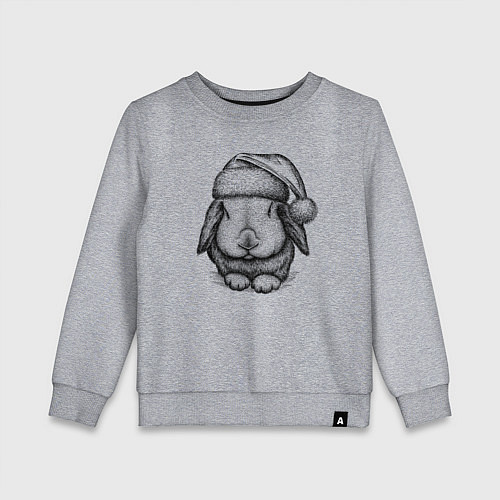 Детский свитшот Новогодний зайченок / Меланж – фото 1