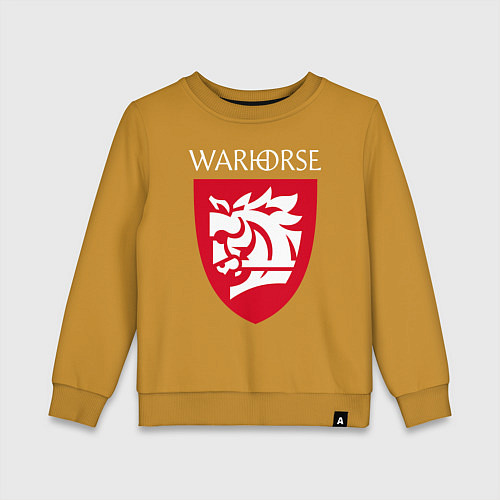 Детский свитшот Warhorse logo / Горчичный – фото 1