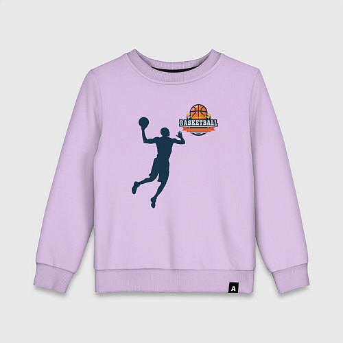 Детский свитшот Игрок в баскетбол basketball / Лаванда – фото 1