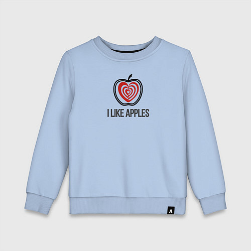 Детский свитшот Графика яблоко / Мягкое небо – фото 1